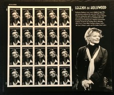 2010 Scott #4461 - 44¢ - KATHERINE HEPBURN - HOLLWOOD - Full Sheet of 20 - MNH