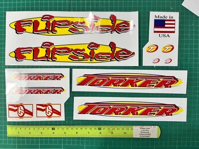 Torker flipside bmx decals sticker on clear - image 1 of 3