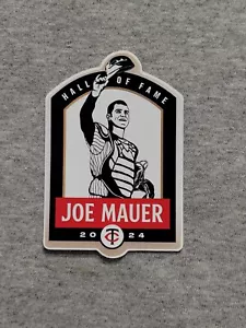 Joe Mauer Hall Of Fame 2024 Minnesota Twins Baseball Sticker Decal 3"x2" - Picture 1 of 3