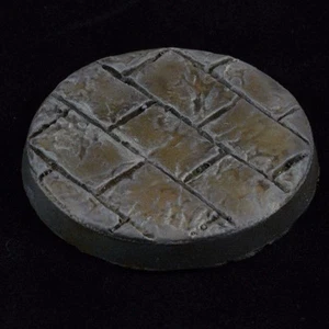 40mm (5) Cobblestone Fieldstone Scenic Resin Miniature Base Warhammer 40k Bases - Bild 1 von 2