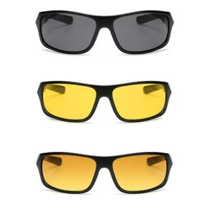 1PCS Anti Glare Yellow Tinted Night Vision Driving Goggles Glasses 2022 new~ - Picture 1 of 9