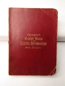 OGILVIE'S HANDY BOOK OF USEFUL INFORMATION... By J. S. Ogilvie 1st ed. 1884 SC - Picture 1 of 11