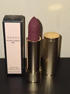 NIB! Gucci Rouge A Levres Mat Lipstick Lip Colour Matte in 605 Vienna Amaranth - Picture 1 of 7