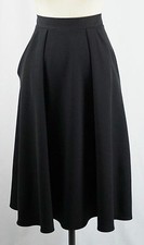 Baylis and Knight Black Flared Pocket MIDI Skirt Retro Pin Up Burlesque 50s Cute