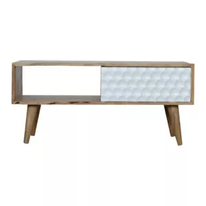Honeycomb Carved Sliding Door Media Unit - Picture 1 of 1