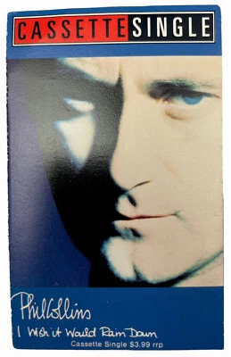 Phil Collins I Wish It Would Rain Cassette Single 4-170812 wea Records 1990 - Image 1 of 4