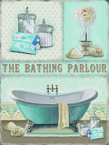 The Bathing Parlour large steel sign 400mm x 300mm (og) - Picture 1 of 3