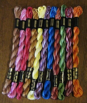 11 DMC Perle Color Variations Size 5 Pearl Cotton Thread No Repeats NOS - Image 1 of 3