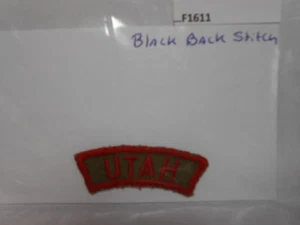 UTAH STATE STREIFEN KHAKI & ROT SCHWARZ RÜCKENNAHT F1611 - Bild 1 von 1