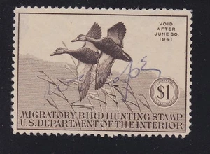 US RW7 $1 Duck Hunting Used VF SCV $35 - Picture 1 of 2