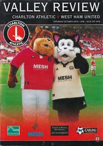 Charlton Athletic v West Ham United (24-10-98) Premiership Programme - Picture 1 of 1