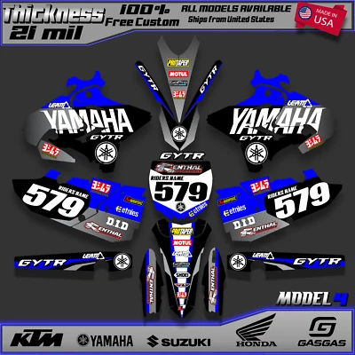 Kit de calcomanías gráficas para Yamaha YZ125 YZ250 2015 2016 2017 2018 2019 2020 2021 Foto 1 de 4