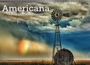 CALENDARIO COLECCIONABLE-2025-AMERICANA-RANCHO+ESCUELA+GRANERO DE HENO+MOLINO DE VIENTO+CABALLO - Imagen 1 de 2