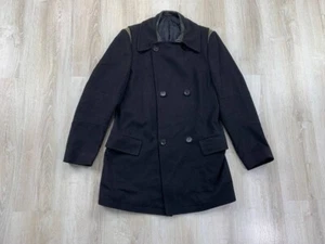 Mens wool coat Versace Collection Size 50 Color Black - Picture 1 of 19