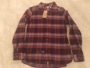 NEU!  Woolrich Damen The Pemberton Flanellhemd braun/rotbraun kariert Small - Bild 1 von 3
