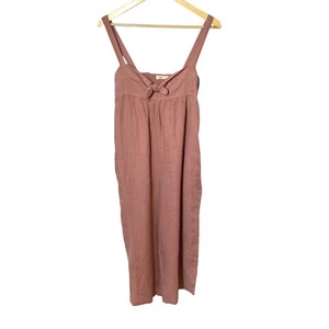 Mono sin mangas corto de lino rosa malva FAHERTY para mujer costa primavera verano XS - Imagen 1 de 10