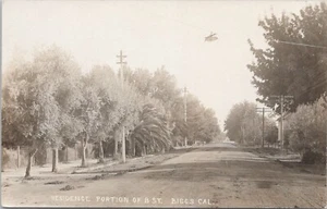 RPPC Biggs California Residential Street Scene "B" Street 1910 Butte County - Picture 1 of 2