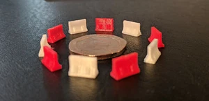 Road Barriers / Pedestrian Barriers - N Gauge - 1:148 scale -  pack of 10 Beena - Picture 1 of 5