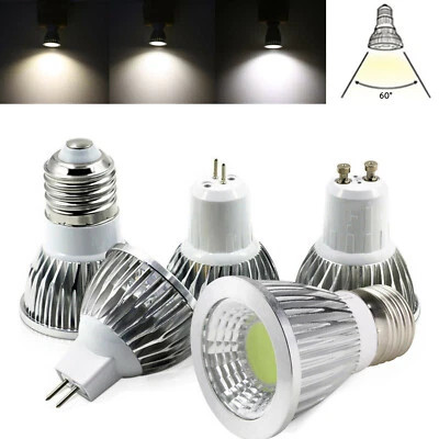 Dimmable GU10 LED Spotlight MR16 GU5.3 E27 E12 B22 6W 9W 12W COB Lamp Bright RML - Image 1 of 4