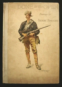  DONE IN THE OPEN, by Remington -1902 [Signed ALS] Cowboys Indians American West - Bild 1 von 12