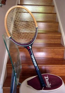 DONNAY 33 Compact Wood Frame Tennis Racket Vintage 4 1/2" in Dunlop Cover - Picture 1 of 9