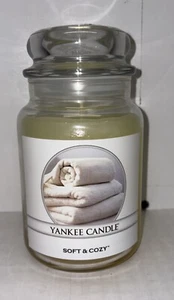 Vintage Yankee Candle "Soft & Cozy" large jar candle - Rare - Picture 1 of 5