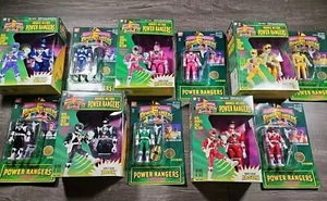 Bandi Mighty Morphin Power Rangers Set Flip Head Lot Karate Action 1994 New RARE - Picture 1 of 18