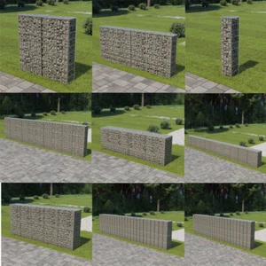 Gabionenwand Gabionen Mauer Steinkorb Gabionenkorb mit Abdeckung 300cm Stahl - Bild 1 von 21