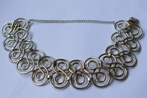 breites Armband  835 Silber leicht vergoldet Vintage um 1970 bracelet - Imagen 1 de 7