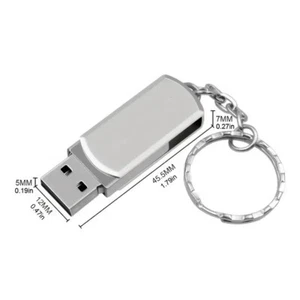Rotatable Metal USB 2.0 Flash Drives Key Chain Pen Drive Devices For Laptop - Afbeelding 1 van 21