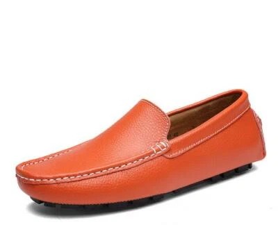 2024 Men's Soft Leather Shoes Moccasin Slip On Driving Casual Boat Loafers Flats - Image 1 of 4