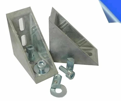 ALCLIPTEC Winkel 40x80 Nut 8 Befestigungswinkel Aluprofil item kompatibel Vollmaterial