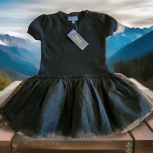 POLO RALPH LAUREN GIRLS 2T HOLIDAY SWEATER/TUTU DRESS NWT!! RETAIL PRICE $135!! - Picture 1 of 11