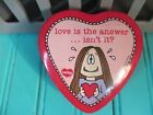 Vintage 1983 Universal Press Syndicate CATHY Tin LOVE IS THE ANSWER ISNTIT Heart