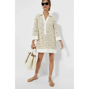 NWT Tuckernuck Tan Crochet Collier Mini Dress Size 2XL XXL - Picture 1 of 6