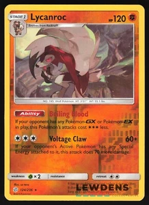Lycanroc - 124/236 - Holograma Inverso Raro - Eclipse Cósmico - Tarjeta Pokémon - Imagen 1 de 2