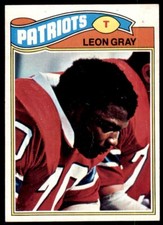 1977 Topps Leon Gray Rookie Football Card New England Patriots #188