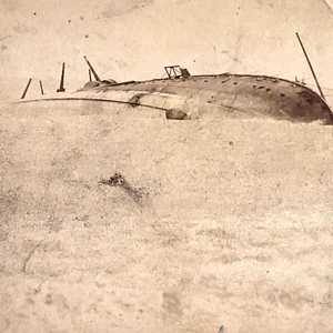 um 1899 Spanisch Amerikanisches Kriegsschiff Cristóbal Colón Kuba Wrack Echtfoto Stereoview - Bild 1 von 3