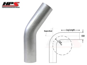 HPS 4" 102mm OD 35 Degree Bend 6061 Aluminum Elbow Tube Pipe 16 Gauge 4" CLR - Imagen 1 de 1