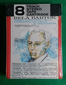 Bela Bartok Piano Concerto No. 3 For Viola & Orchestra SEALED 8-Track Tape Artia - Imagen 1 de 2