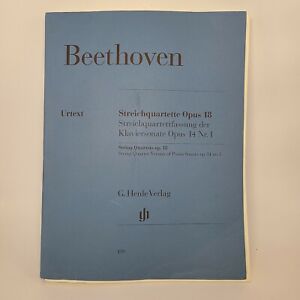 Beethoven Streichquartette op. 18 und Streichfassung der Klaviersonate op. 14