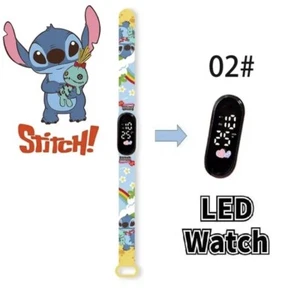 Kids Watch LED Gifts White Stitch Anime Digital Children's Cartoon Sport Watch - Picture 1 of 1