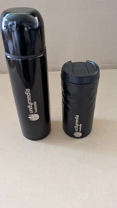 kleine Thermoskanne plus Thermo Kaffeebecher neu unbenutztes Werbegeschenk - Bild 1 von 11