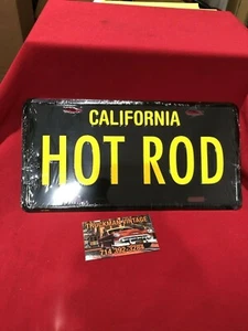 METAL EMBOSSED HOT ROD PLATE  STANDARD MODERN SIZE PLATE.  - Picture 1 of 1