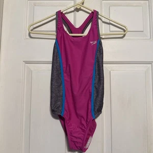 Kids Speedo Pink One Piece Bathing Suit Size 12 Razorback - Picture 1 of 8