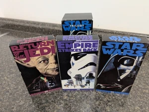 Star Wars Trilogy VHS Box Set Dark Blue Original THX Digitally Mastered Vintage - Imagen 1 de 2