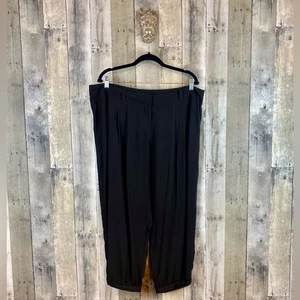 Eileen Fisher Silk Jogger Button Hem Pants in Black Size XL. - Picture 1 of 11