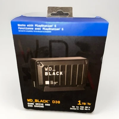 WD_Black D30 Game Drive SSD 1TB Open Box PlayStation 5 PS5 Western Digital - Image 1 of 4