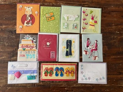 Lot of 11 NEW Burgoyne & Hallmark Happy Birthday, X mas, Thank You Blank Cards - Image 1 of 4