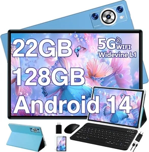 Tablet Android 14 10.1 Pollici 6GB RAM+128GB ROM(TF 1TB), 8-Core 2.0 GHz/5G WiFi - Imagen 1 de 6